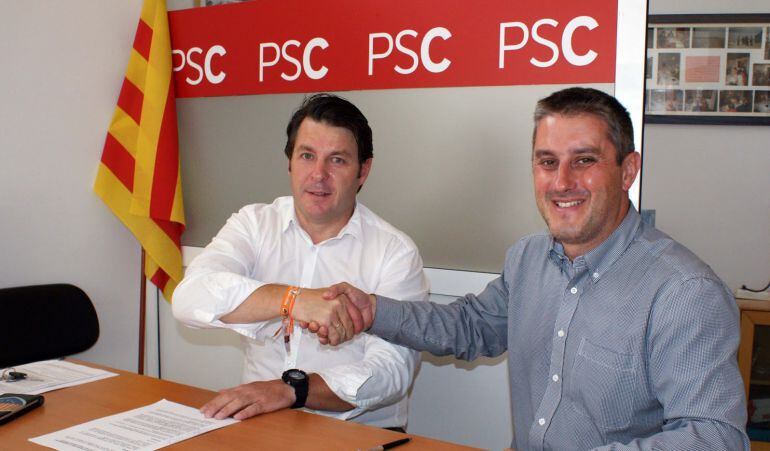 PSC y Ciudadanos de Calafell encajando las manos