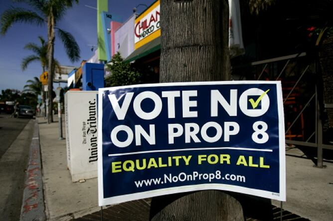 Cartel en contra de la &#039;Proposición 8&#039; en California