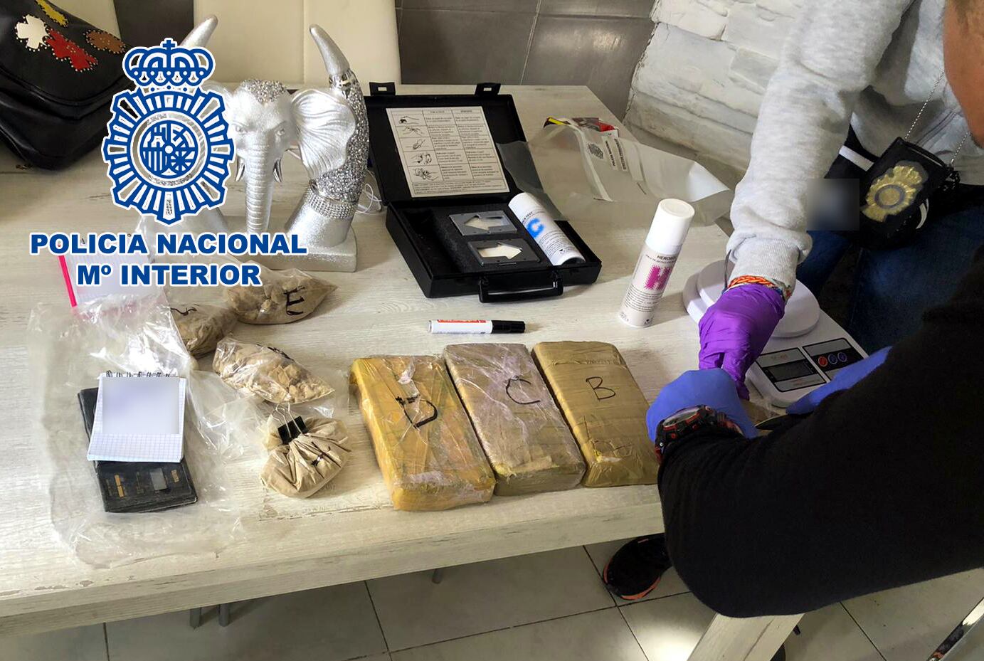 Droga intervenida en Elda