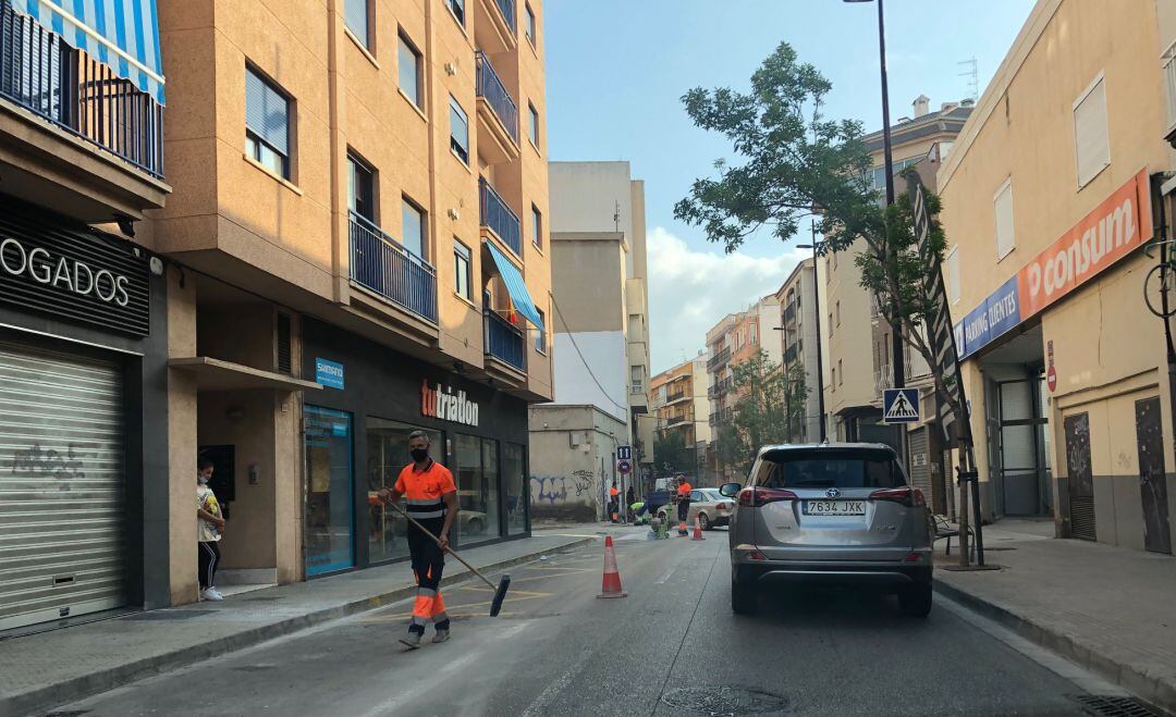 Actuación en la calle Sant Vicent