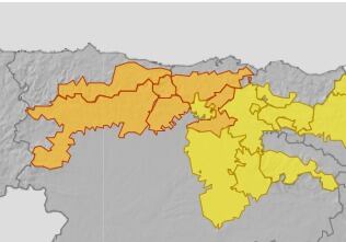 Mapa enviado por AEMET