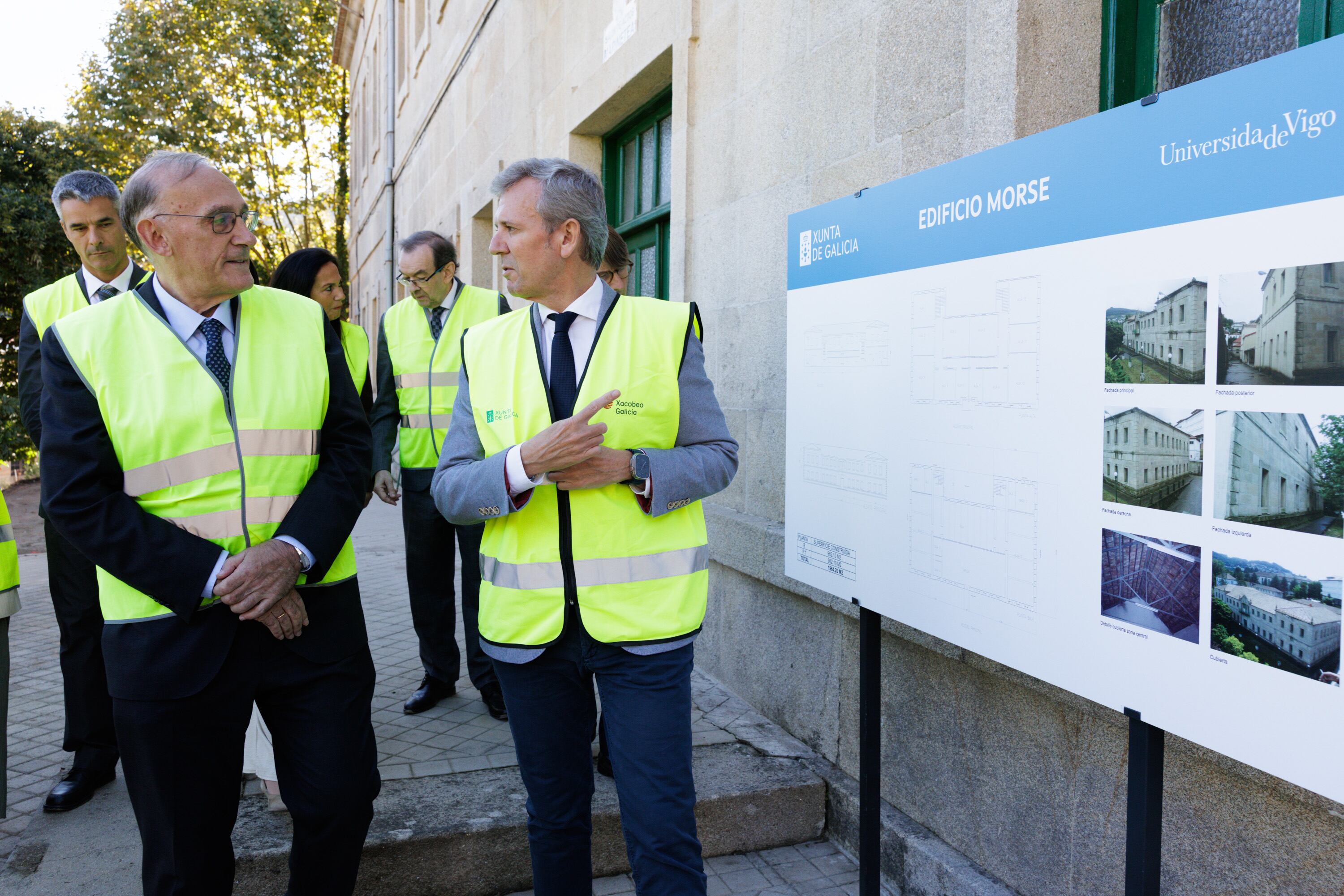 Alfonso Rueda y Miguel Corgos visitan la ETEA