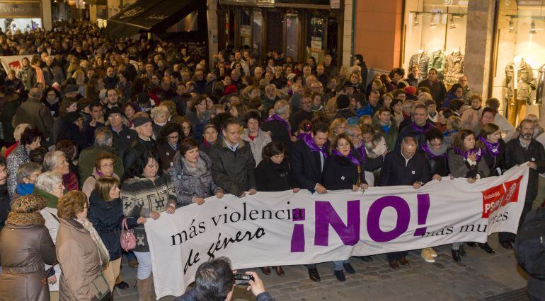 Manifestación contra la violencia machista organizada en Valladolid