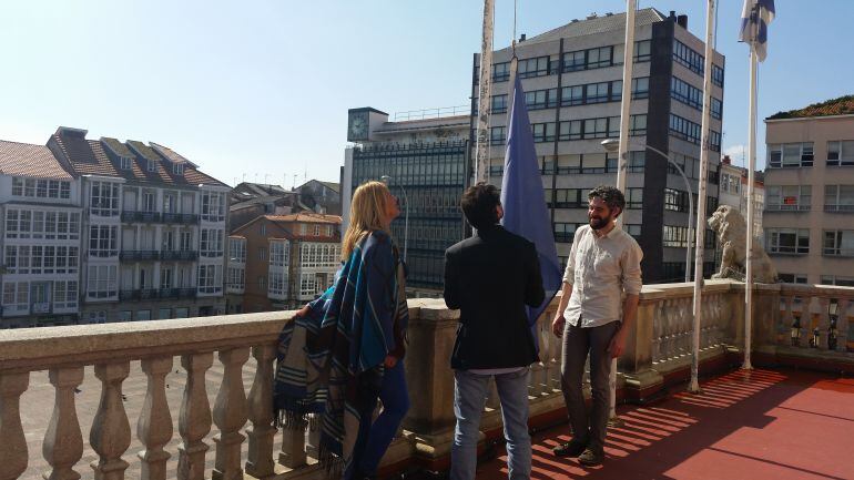 El alcalde de Ferrol arría la bandera europea