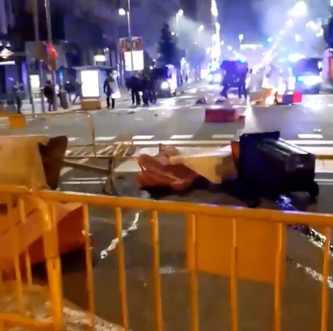 Una imágen de la Plaza de España el sábado