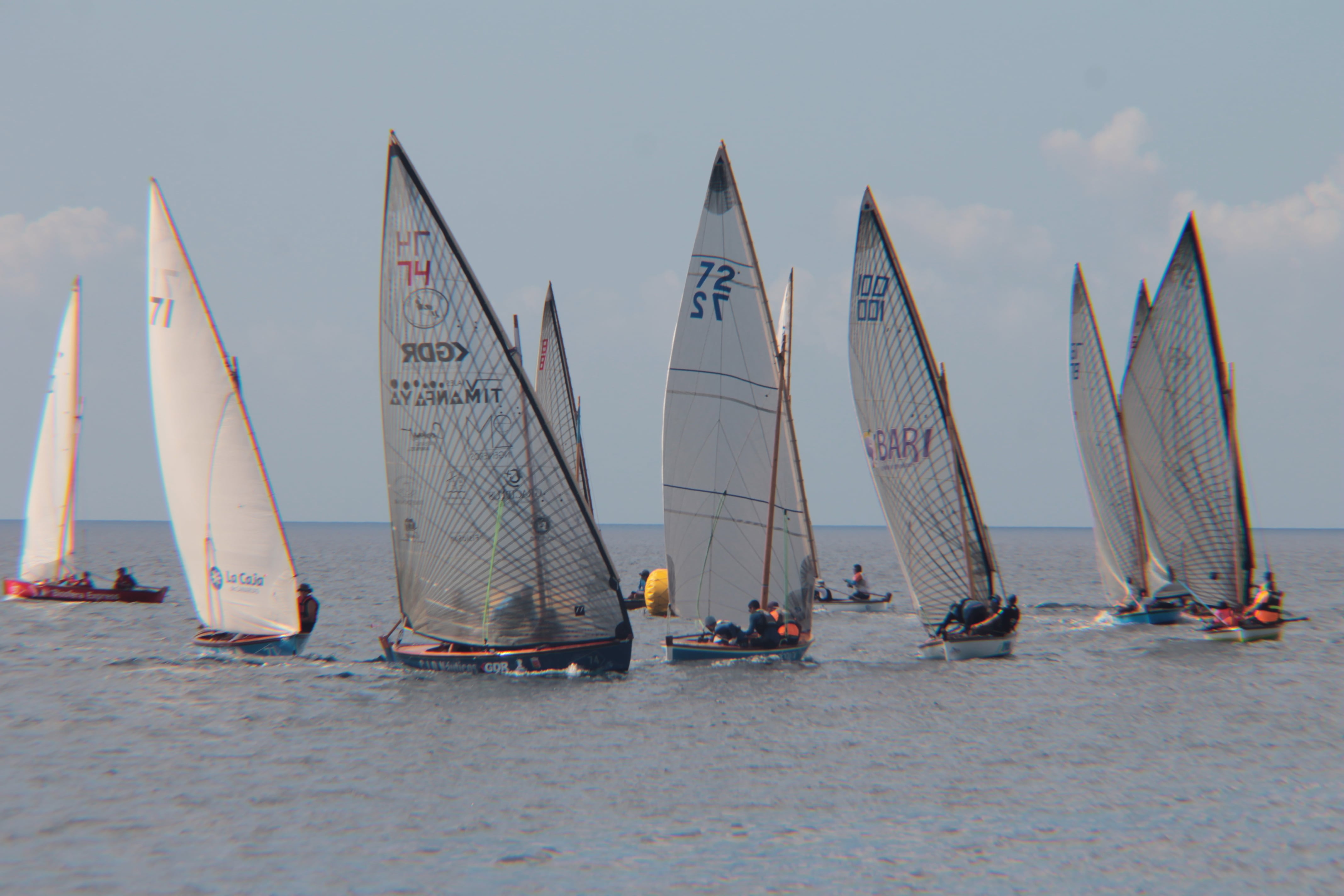 Un momento de la última regata de la liga.