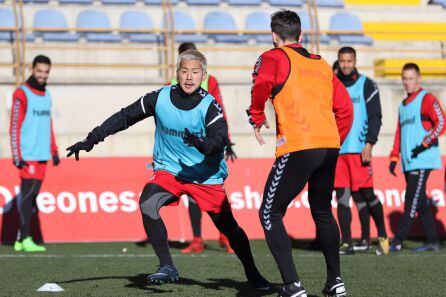 Instante del primer entrenamiento de Ideguchi con la Cultural