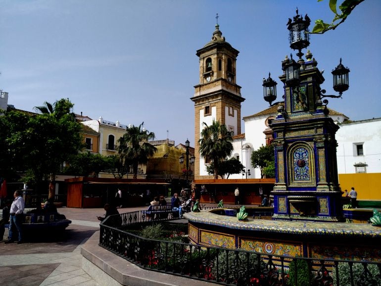 Algunos de los módulos instalados en la Plaza Alta de Algeciras