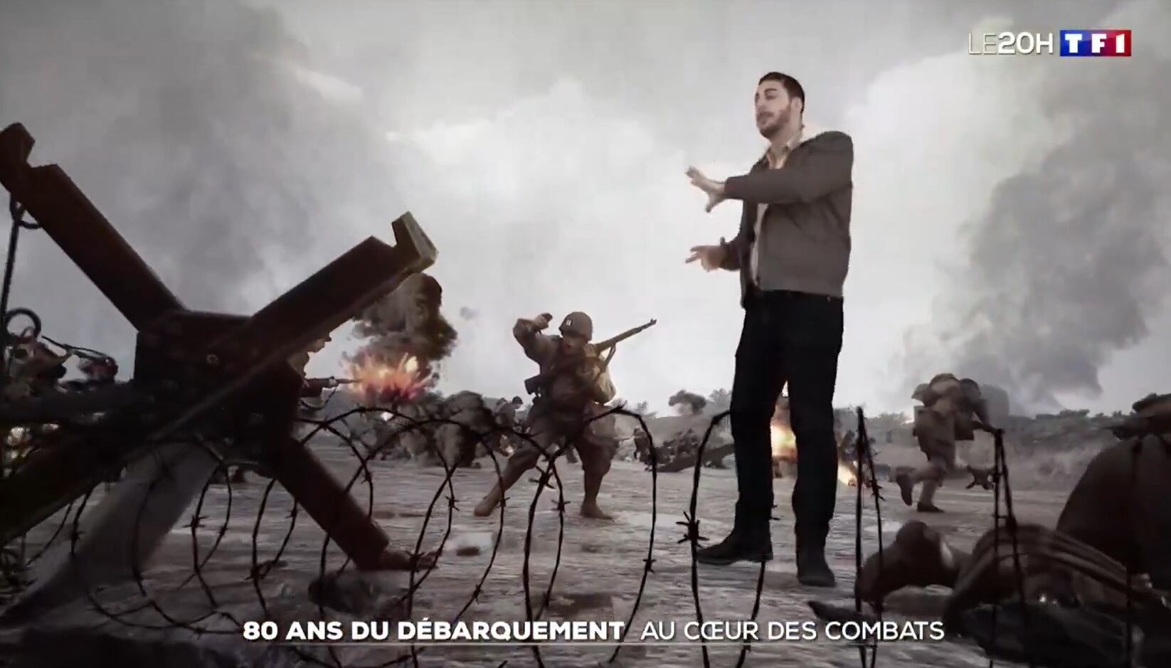 Recreación del Desembarco de Normandía de la televisión francesa TF1