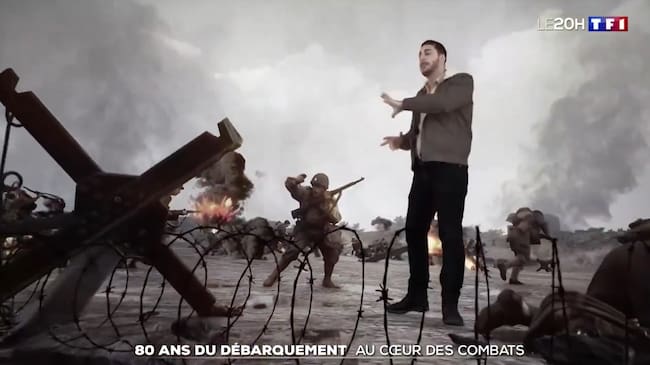 Recreación del Desembarco de Normandía de la televisión francesa TF1