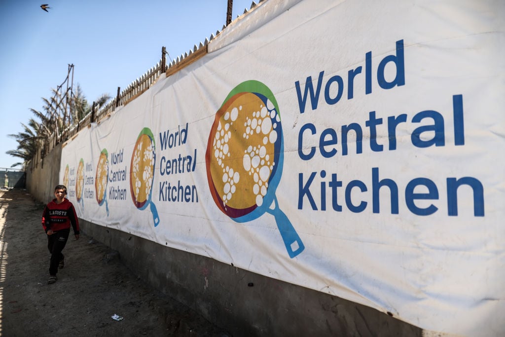 Centro de la ONG World Central Kitchen en el Nuseirat (Gaza), el pasado 4 de abril.