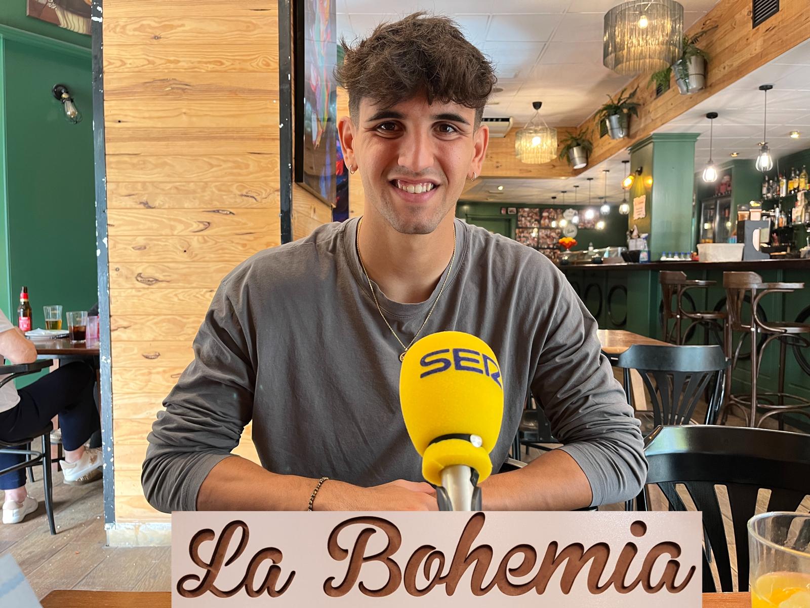 Rubén Catalá, jugador del Alcoyano en La Bohemia