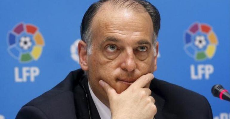 El presidente de la Liga de Fútbol Profesional, Javier Tebas