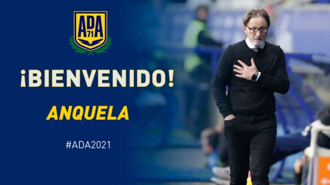 Bienvenida a Anquela por parte de la AD Alcorcón