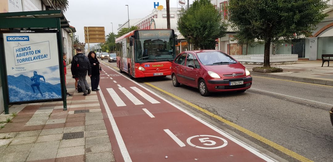 Carril bici de la calle Julio Hauzeur.