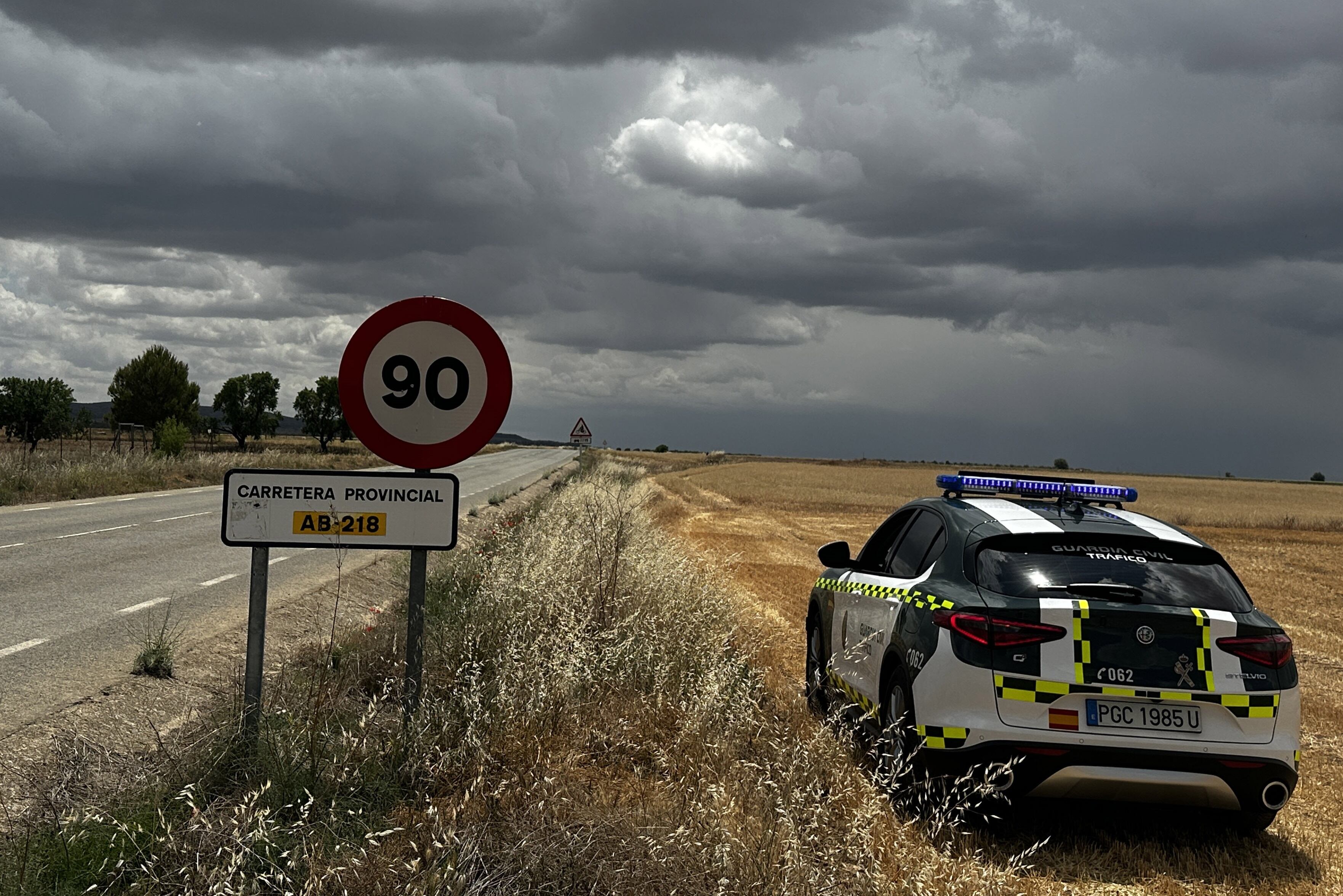 Imagen de la carretera en la que fue sorprendido este conductor