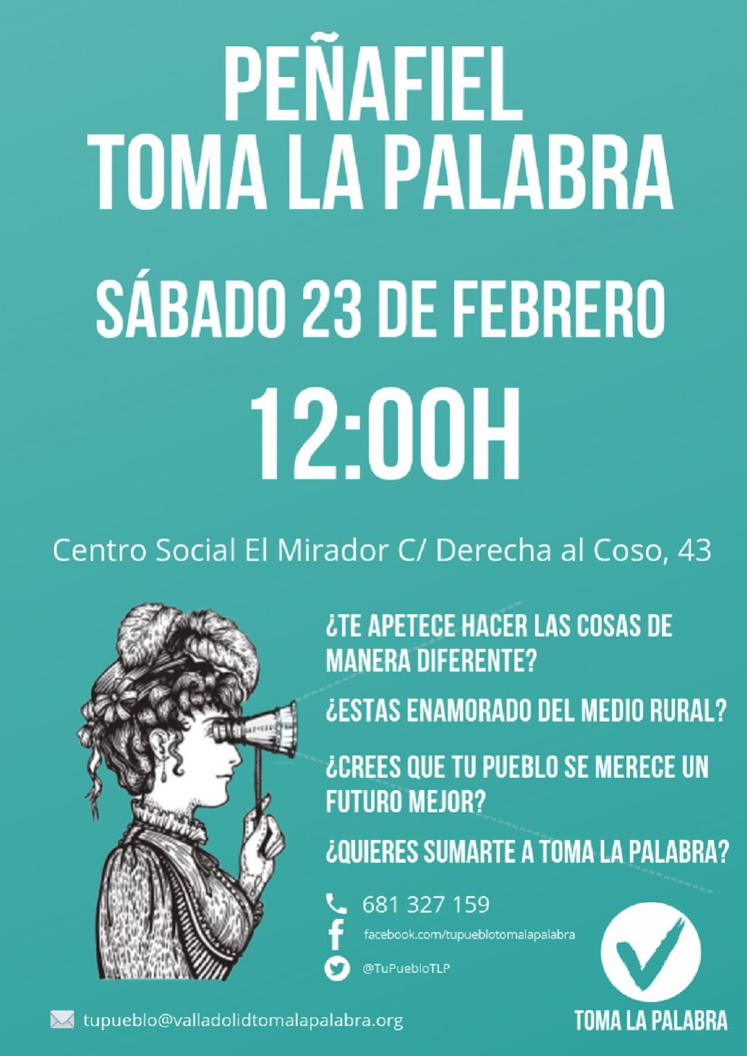 Cartel de promoción del acto de Peñafiel