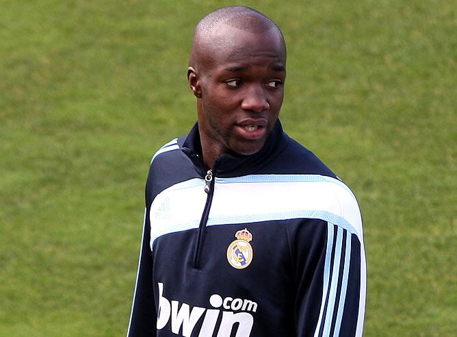 Lass, durante un entrenamiento con el Real Madrid