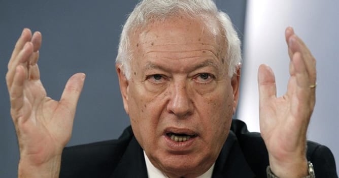 El ministro de Asuntos Exteriores, José Manuel García-Margallo, durante la rueda de prensa posterior al Consejo de Ministros