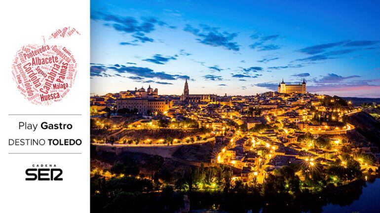 Vista nocturna de Toledo.