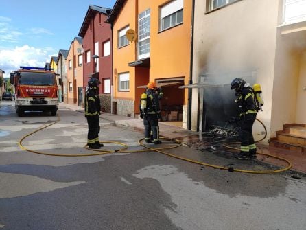 Casa afectada por el incendio