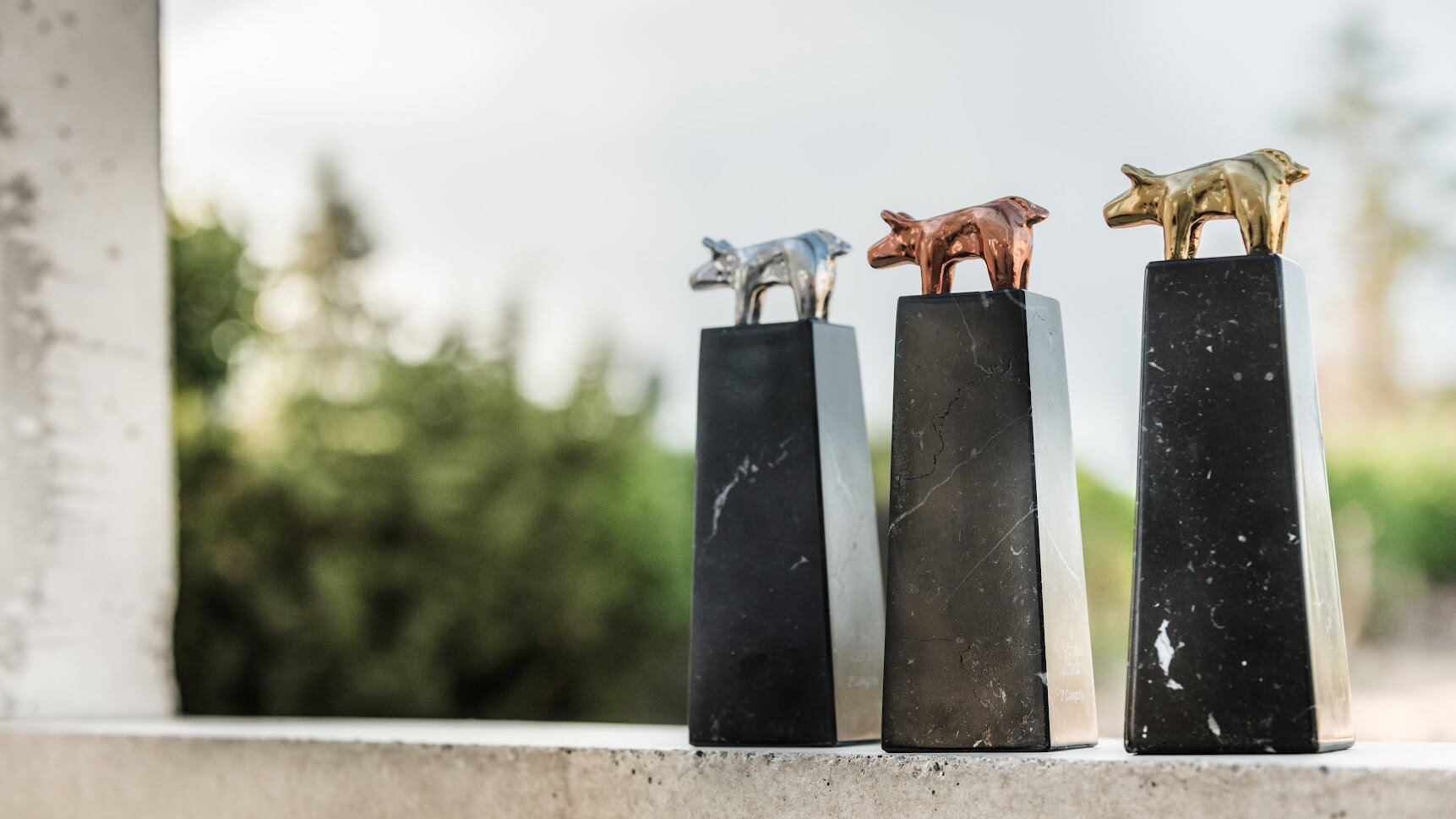 Estatuillas para las granjas ganadoras de los Porc d&#039;Or