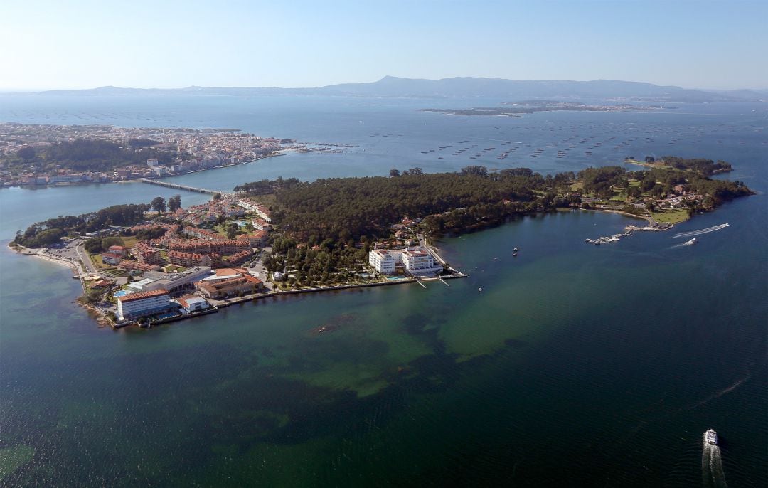 Vista panorámica de la Illa da Toxa (O Grove)