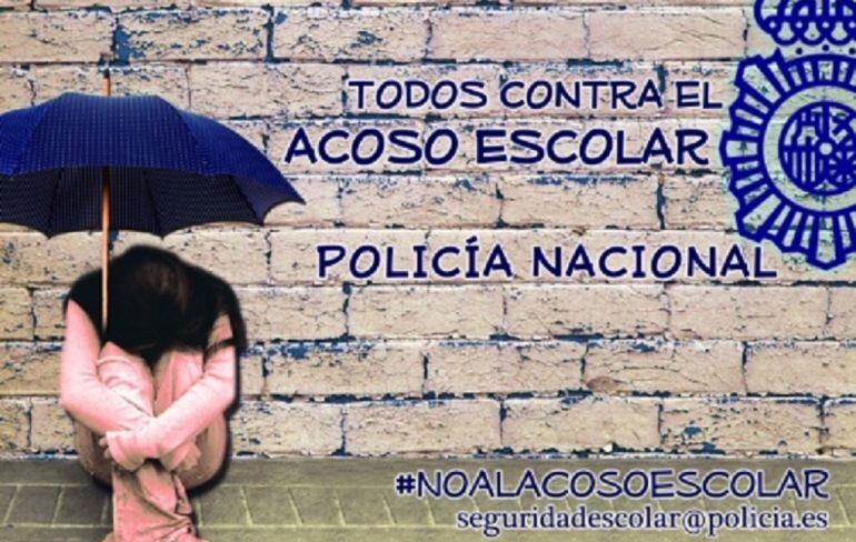 Cartel de una campaña de la Policía Nacional contra el Acoso Escolar