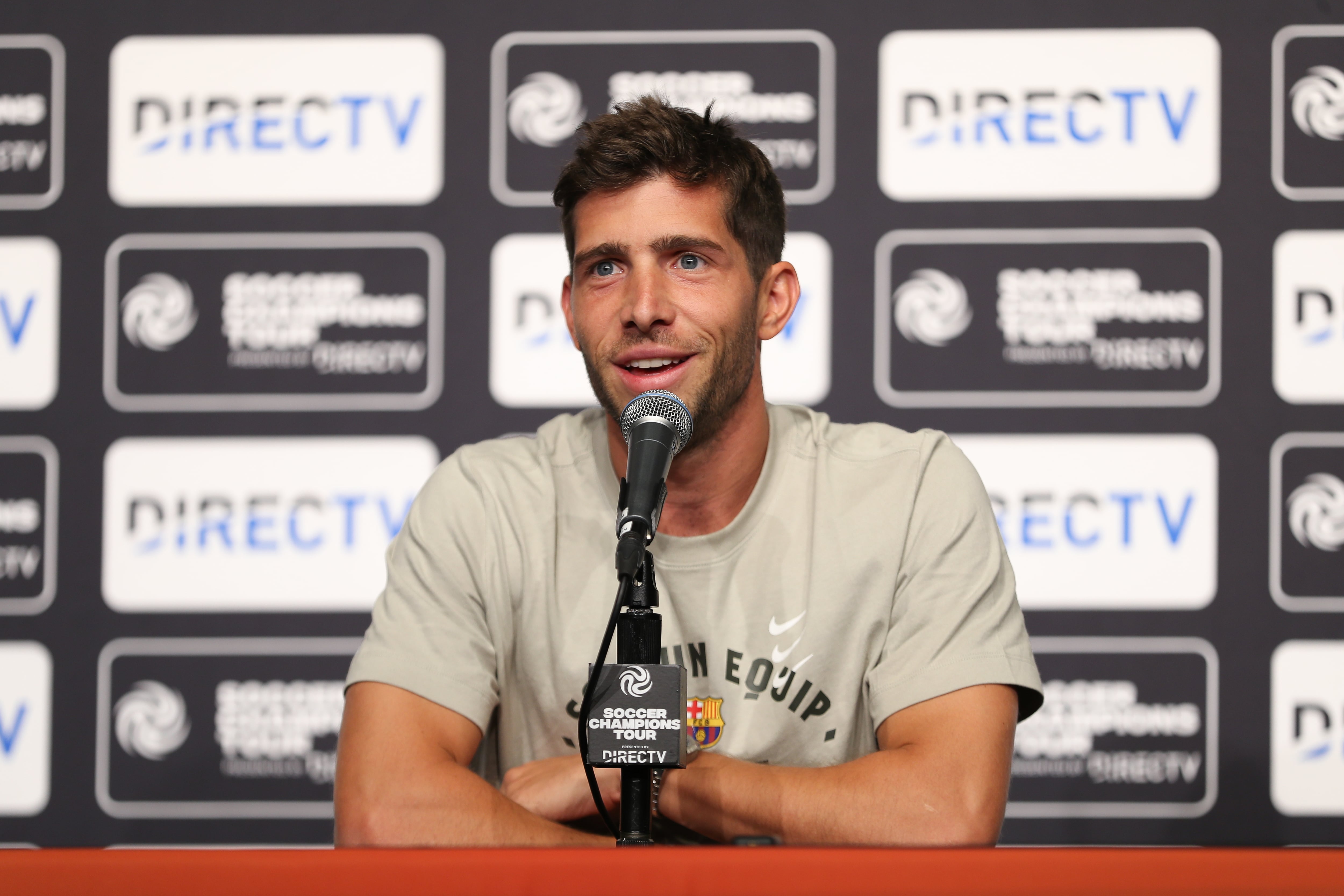 Sergi Roberto en la rueda de prensa previa al &quot;Clásico&quot;