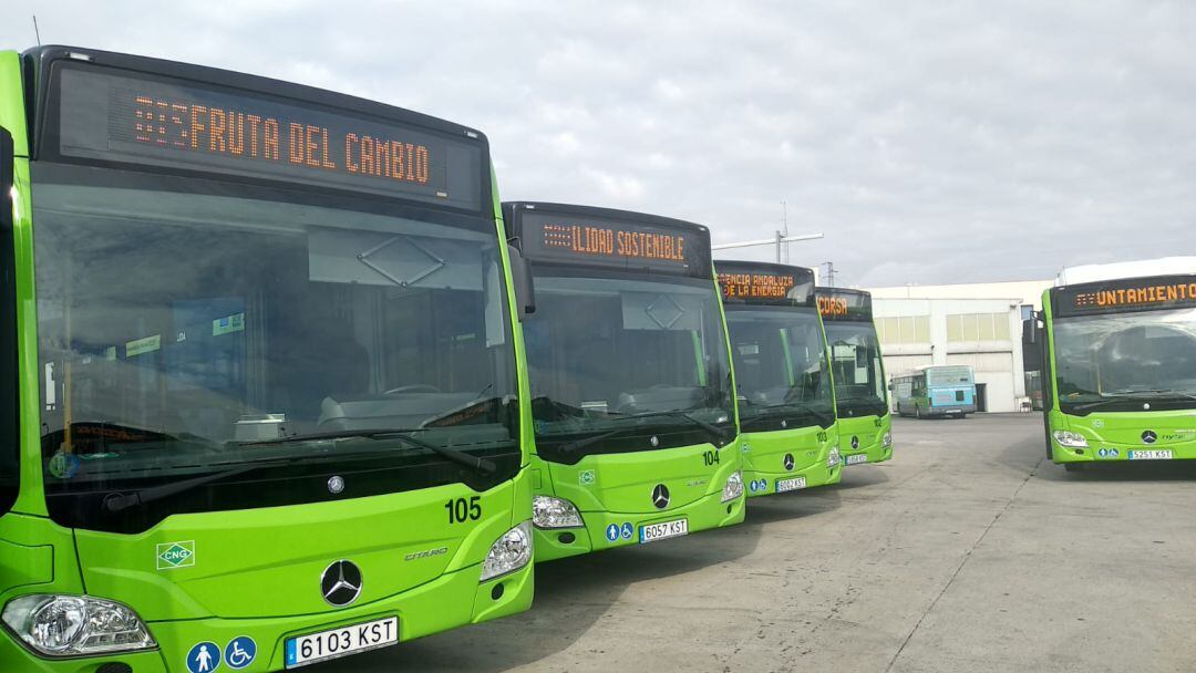 Vehículos de la flota de Aucorsa