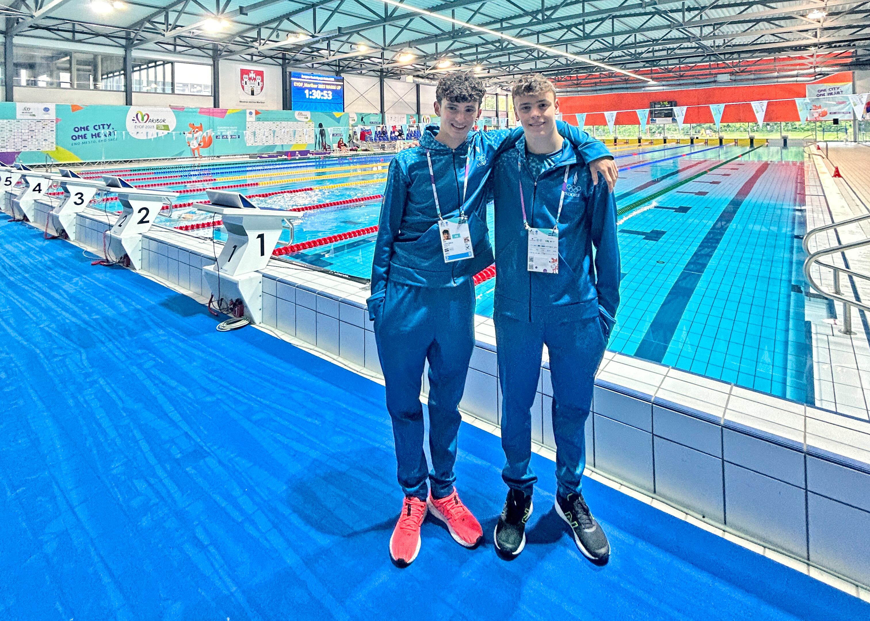 Biel Cuen i Arnau Segarra als EYOF.