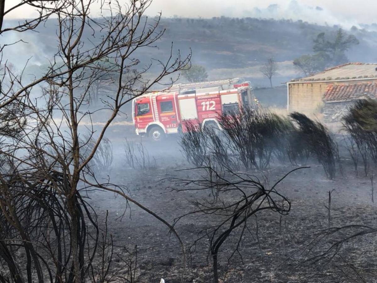 Controlado un incendio que amenazó San Vitero