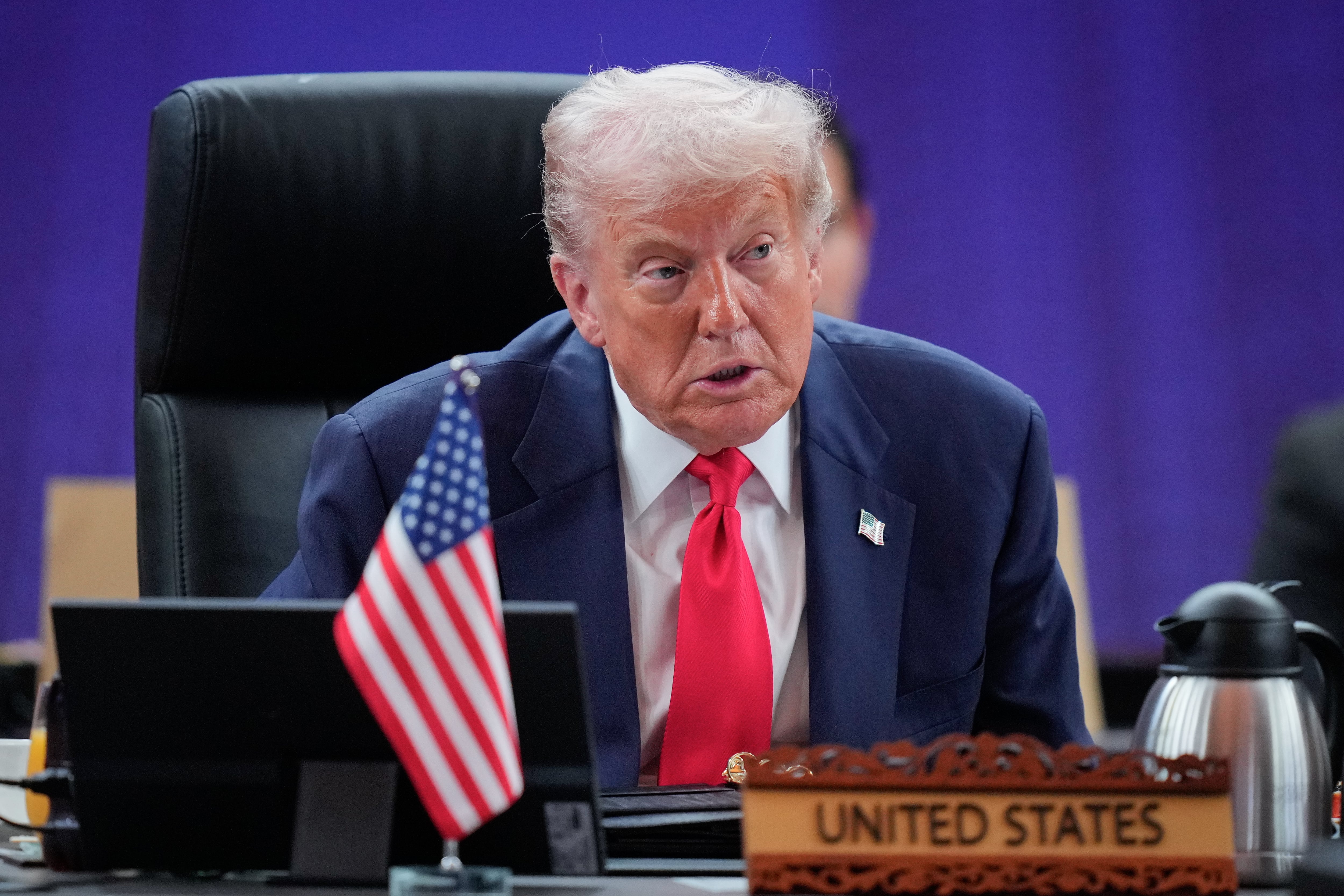 El presidente de Estados Unidos, Donald Trump, durante una cumbre en Kuala Lumpur.