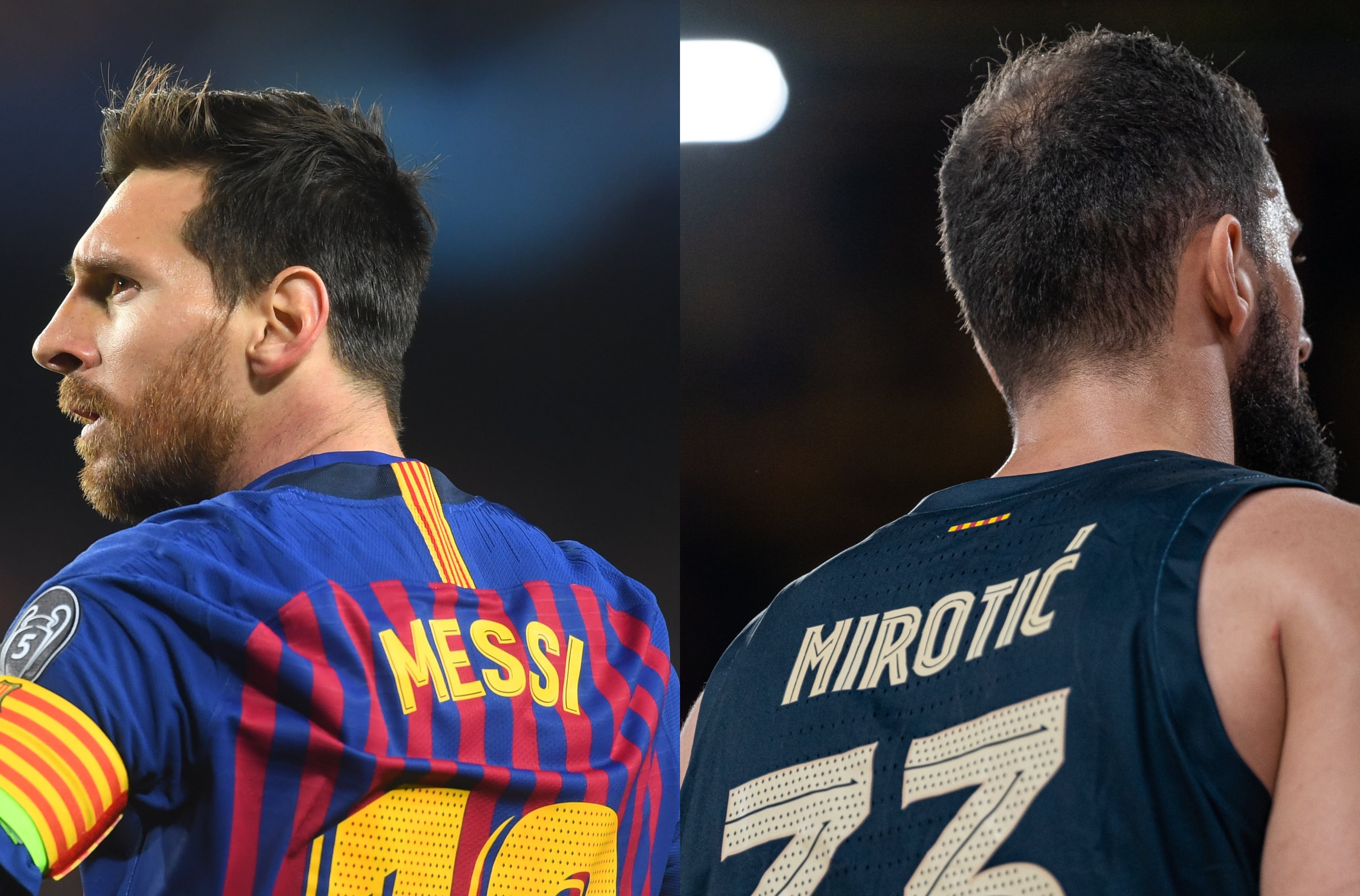 Messi y Mirotic, en su época en el FC Barcelona