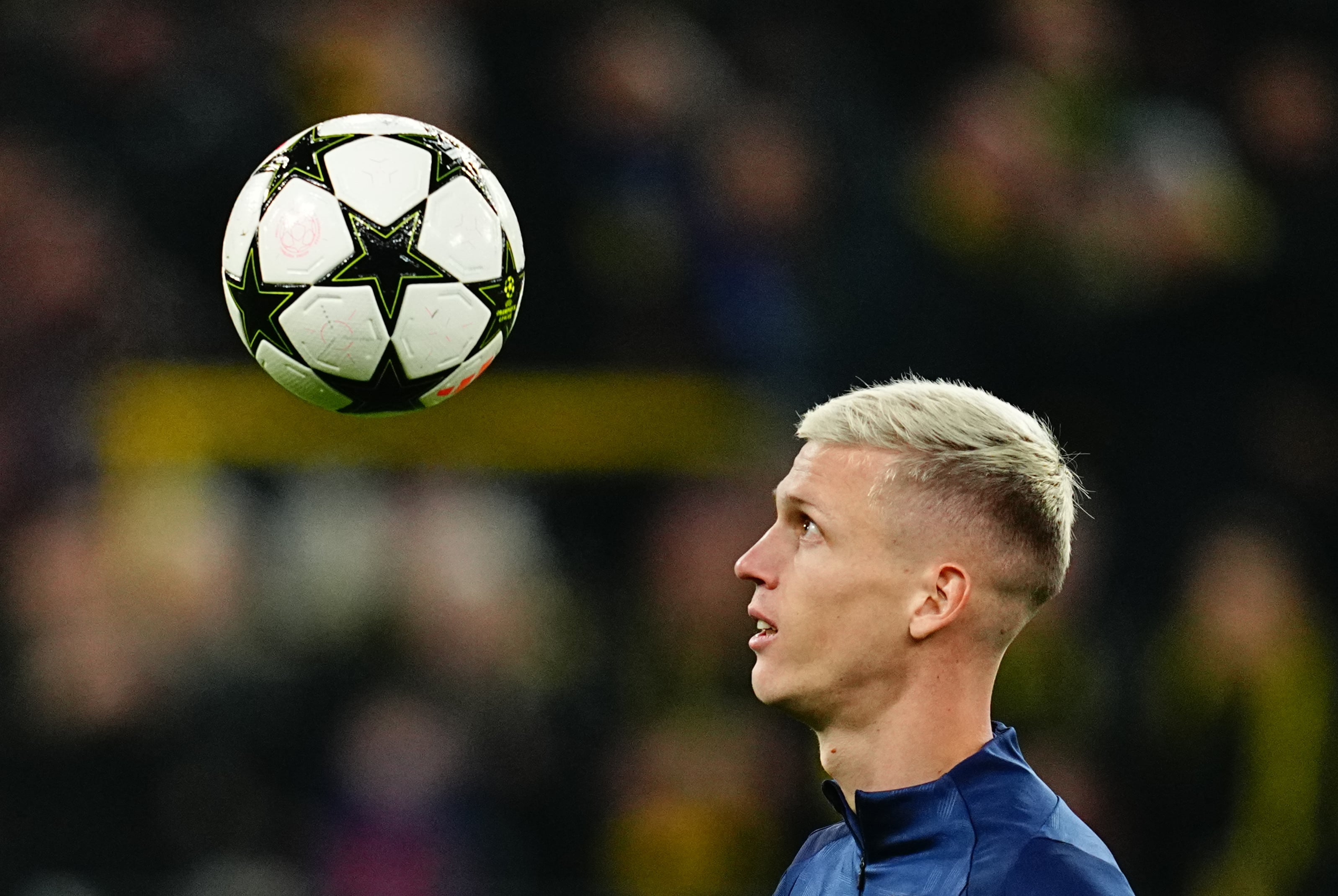 Dani Olmo, en la previa del partido de Champions League entre Borussia Dortmund y FC Barcelona