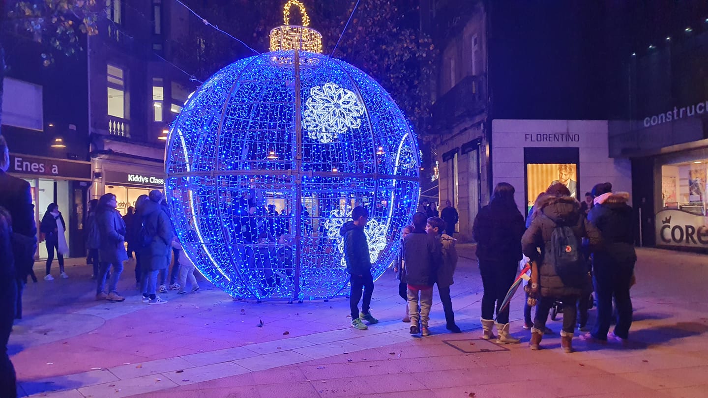 Iluminación navideña en Pontevedra en años anteriores