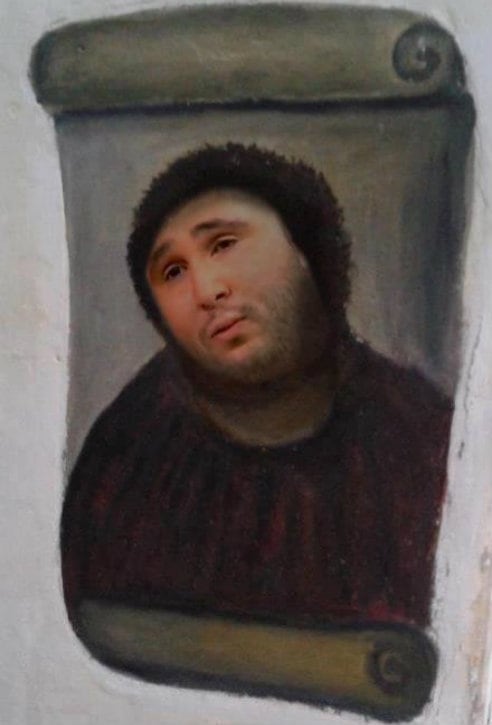 Algunos internautas encontraron un parecido razonable entre el Ecce Homo restaurado y Kiko Rivera