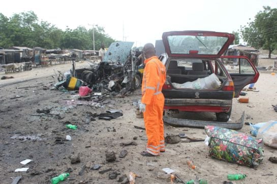 Atentado con coche bomba en Maiduguri, Nigeria