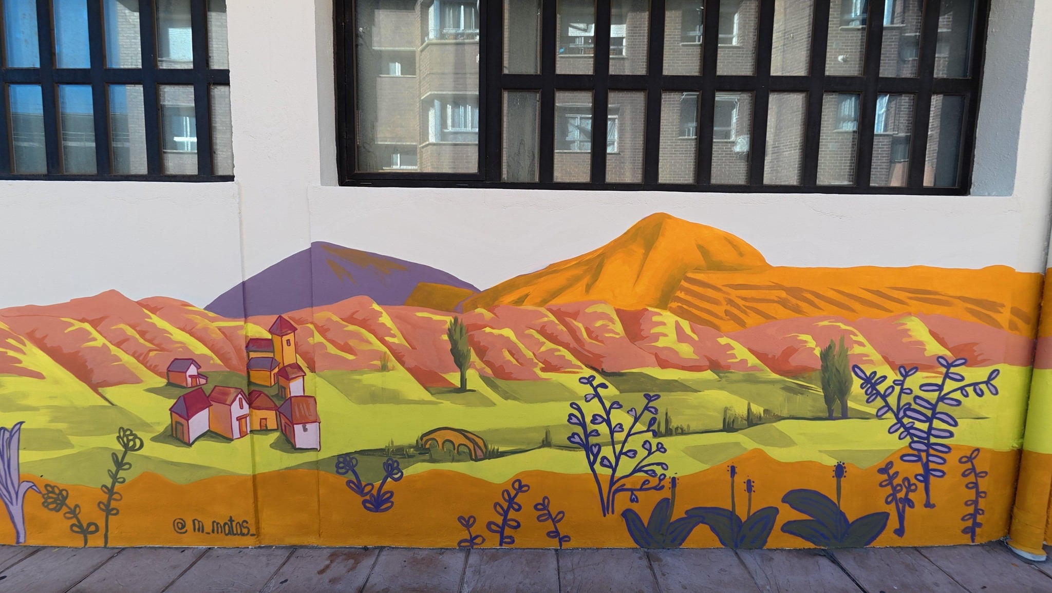 Un mural de 60 m2 obras de cuatro artistas locales