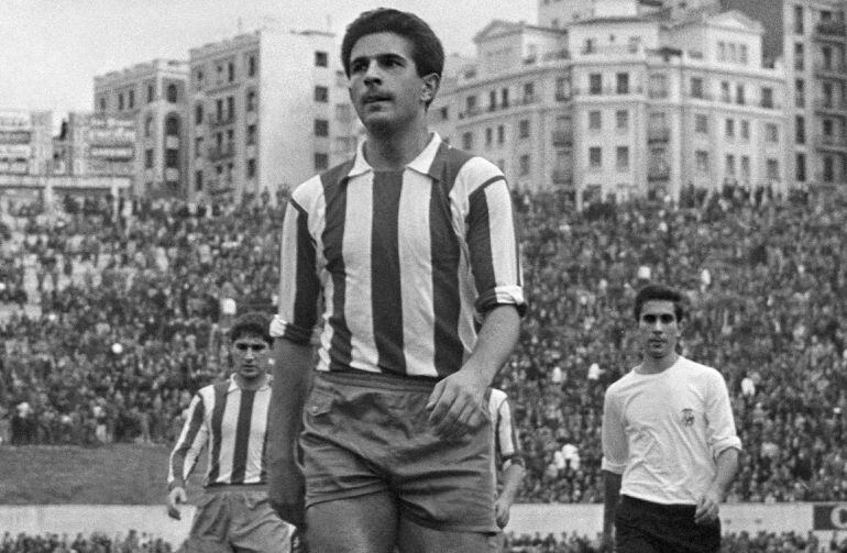 Feliciano Rivilla, en un partido del Atlético en el Metropolitano.