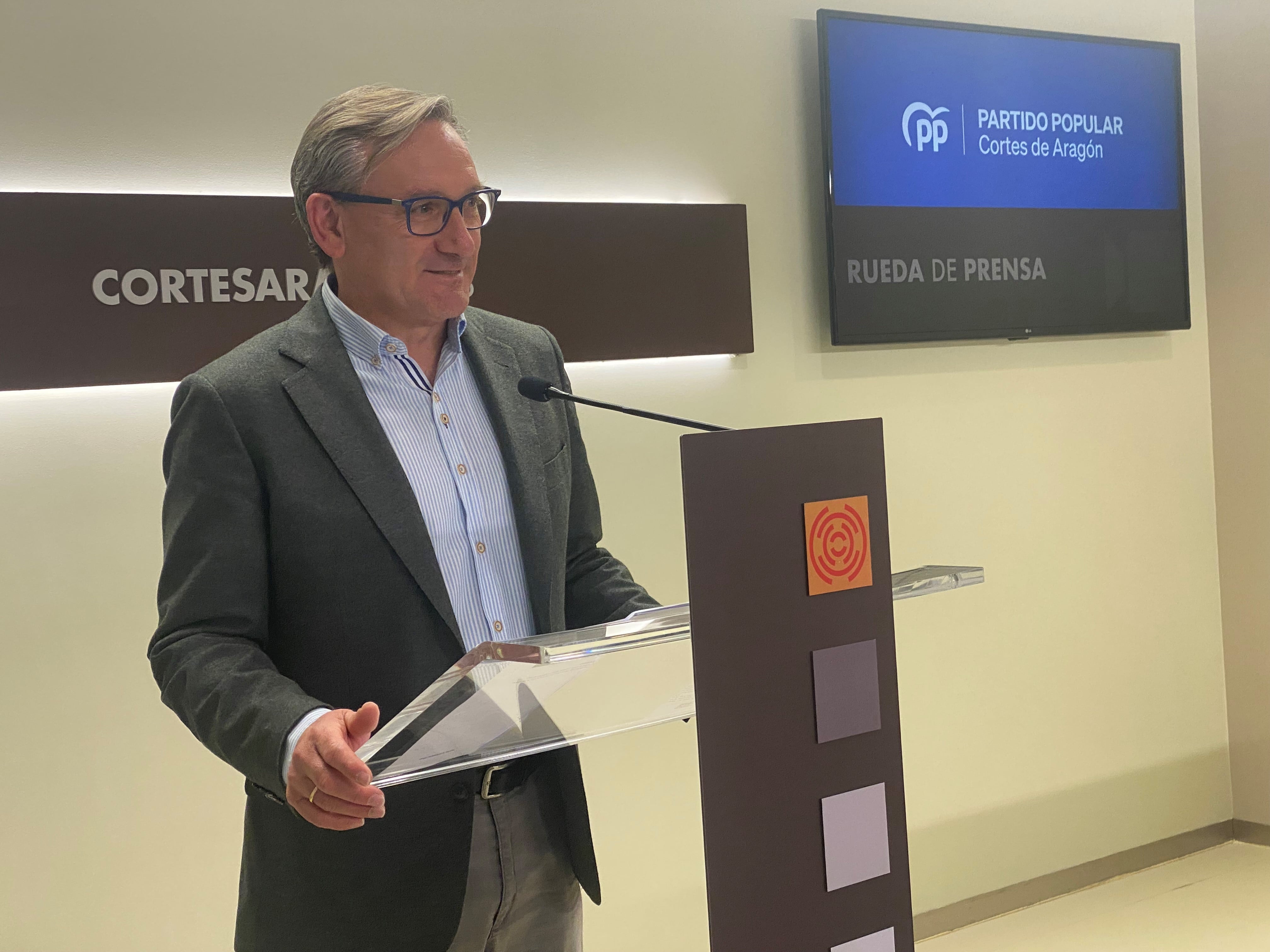 Joaquín Juste, portavoz de Vertebración del Territorio del PP en las Cortes de Aragón