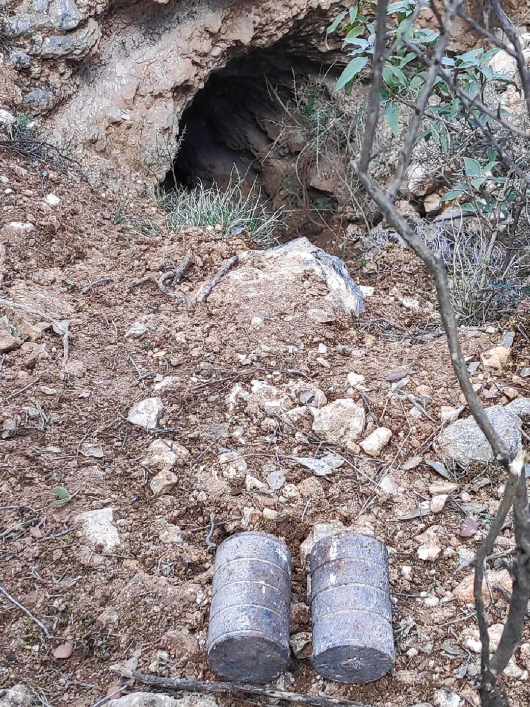 Granadas encontradas en Gajanejos