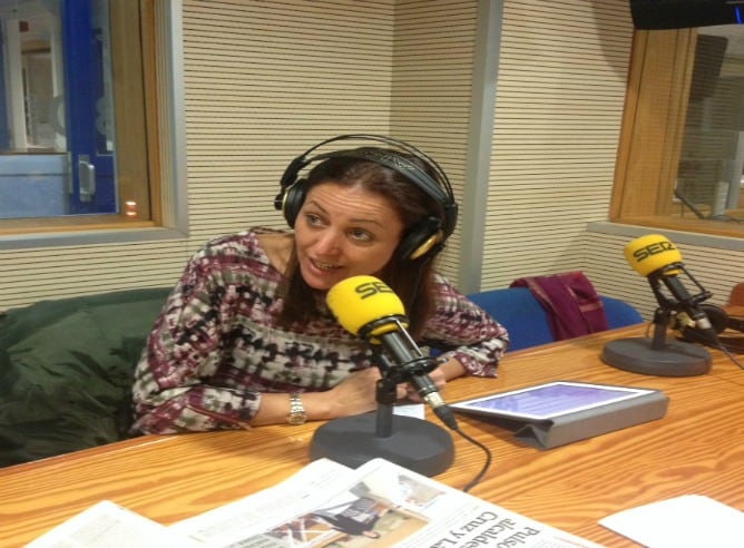 Cristina Tavío, durante sus declaraciones en la Cadena SER