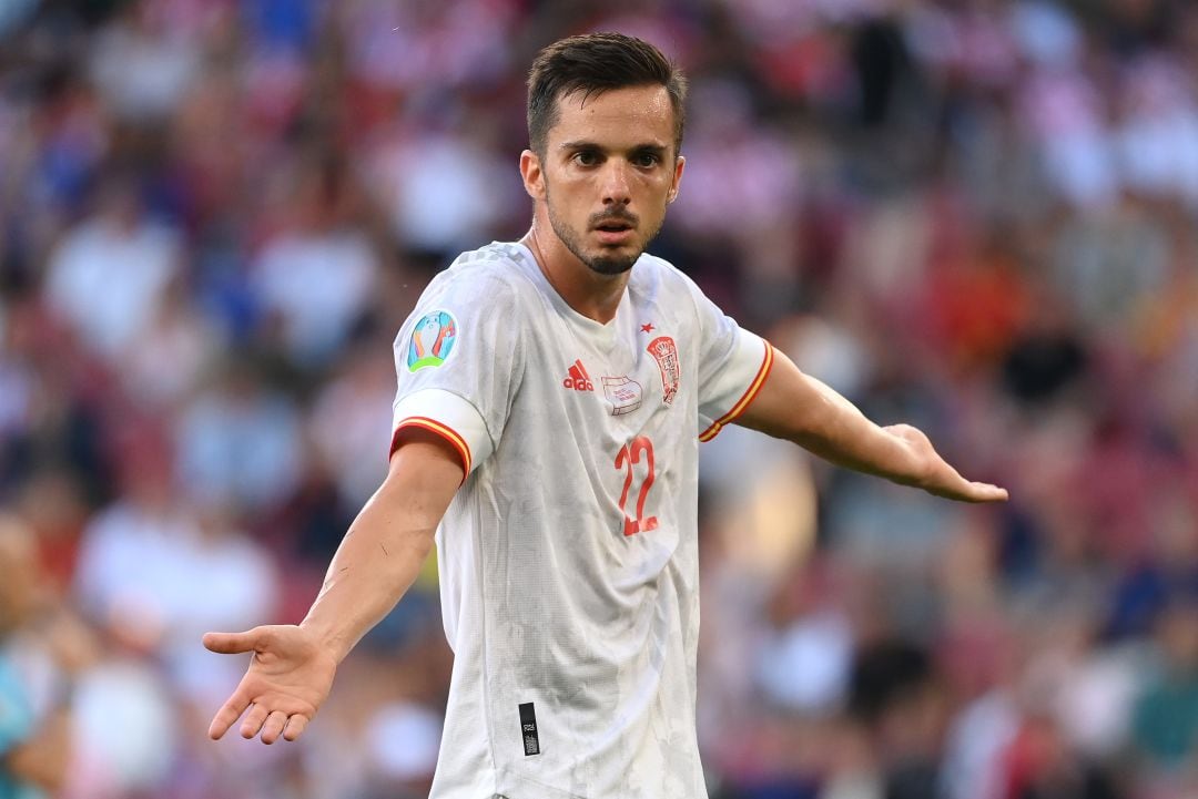 Pablo Sarabia defendiendo a España en la Euro 2020