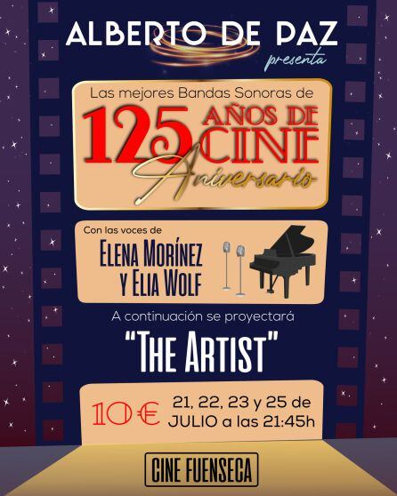 Cartel del espeectáculo 125 años de Cine