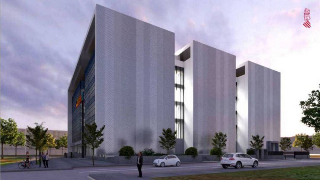 Imagen de cómo será el nuevo Palacio de Justicia de Gandia