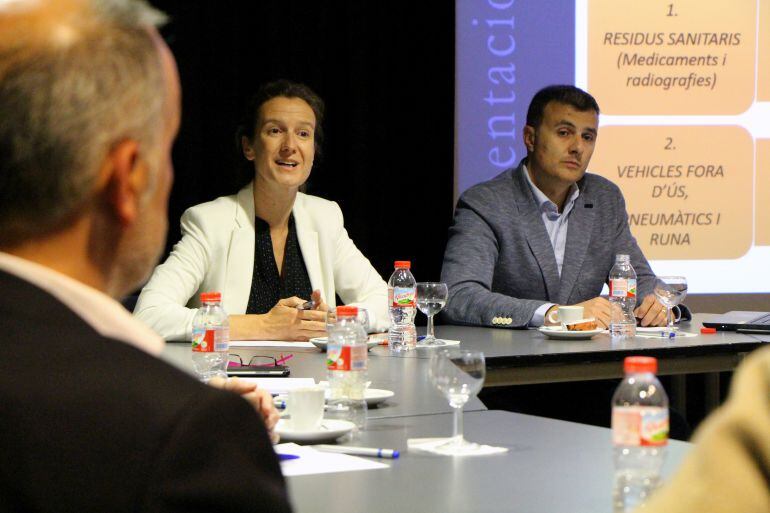 Instant de la reunió de la Comissió de coordinació i desenvolupament del Pla Nacional de Residus d'aquest dimarts al matí