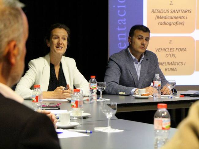Instant de la reunió de la Comissió de coordinació i desenvolupament del Pla Nacional de Residus d'aquest dimarts al matí