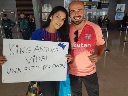 Arturo Vidal, en el reclamo de los hinchas