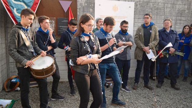 Acto de homenaje a las víctimas del holocausto en Mauthausen